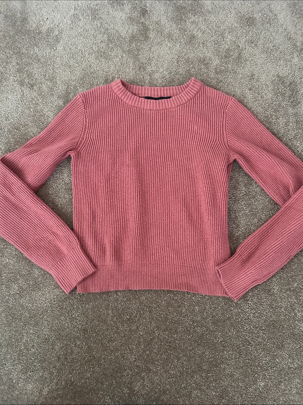 Forever 21 Ribbed Crewneck Sweater - Rose Pink